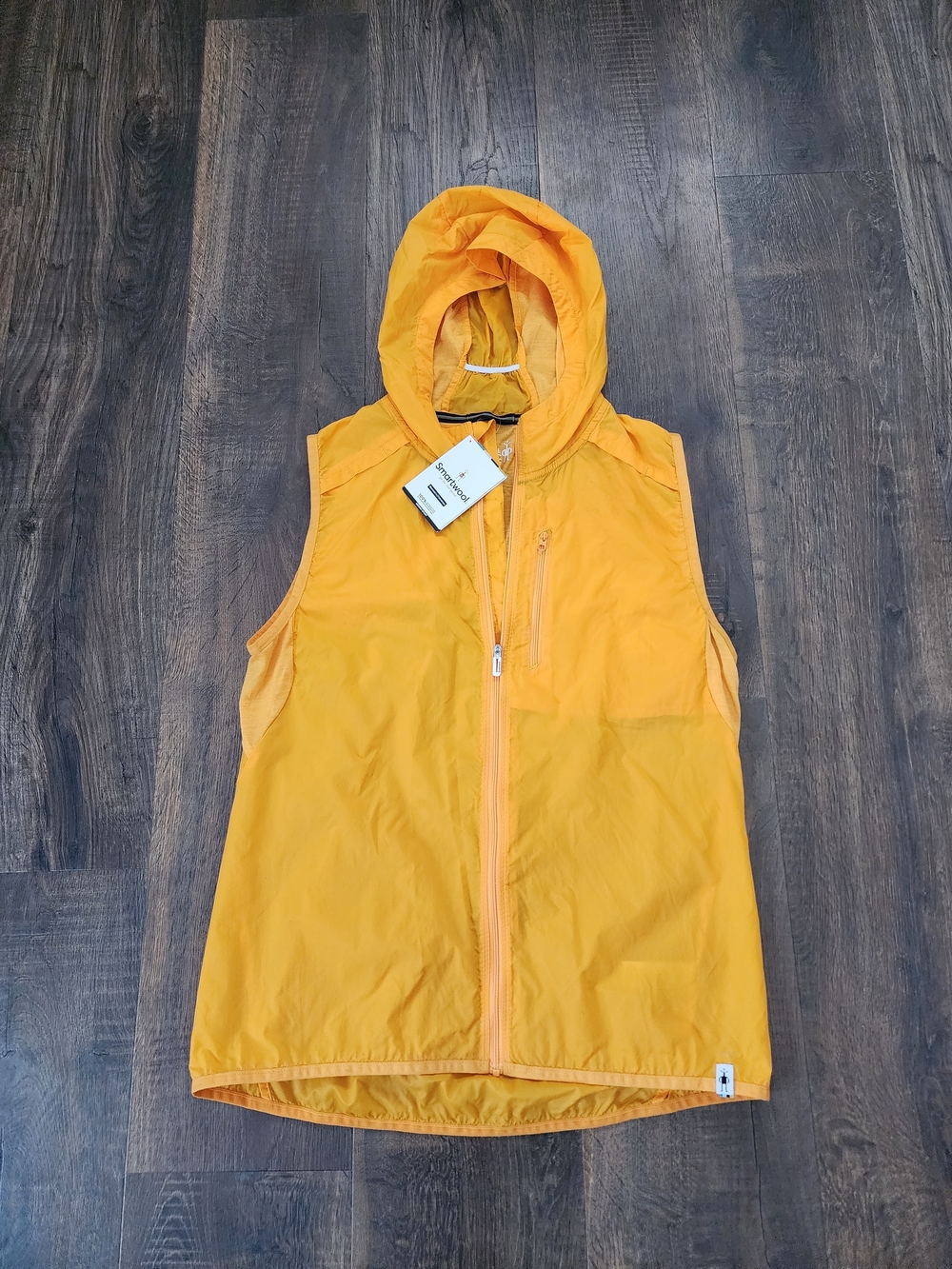 Smartwool Women's Yellow Hooded Sleeveless Jacket Vest
